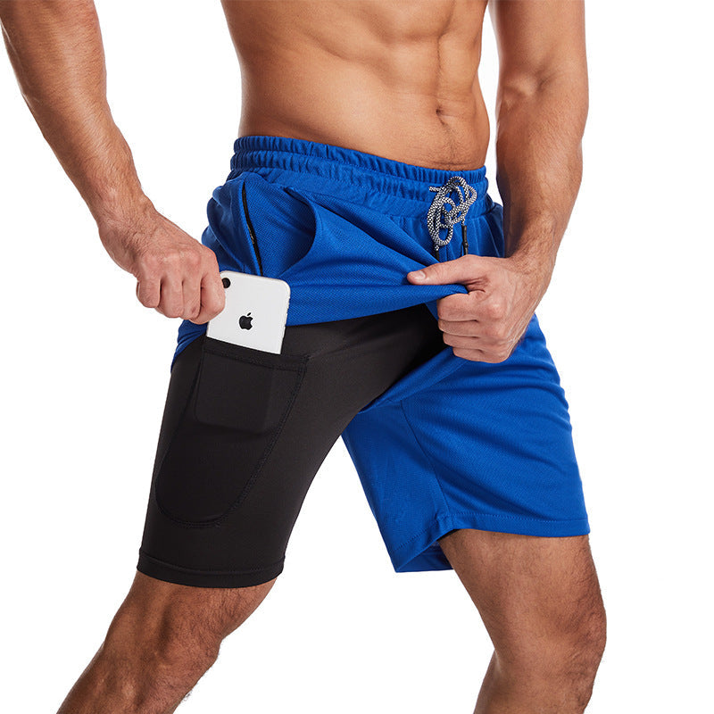Herren Badeshorts 2-in-1 Sportlich Mit Kordelzug