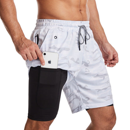 Herren Badeshorts 2-in-1 Sportlich Mit Kordelzug