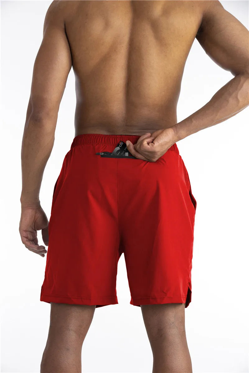 2-in-1 Laufshorts Herren Sport Shorts mit Taschen