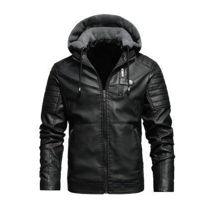 Herren Winterjacke Kapuze Warm Luxus