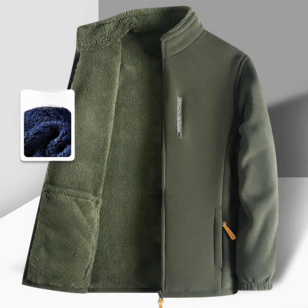 Warmes Winterkleid Fleece Gefüttert Modern