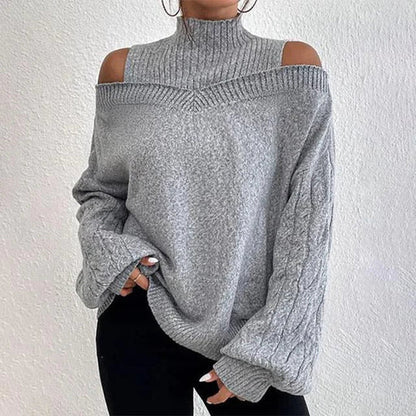 Elegante Off-Shoulder Bluse Damen Langarm