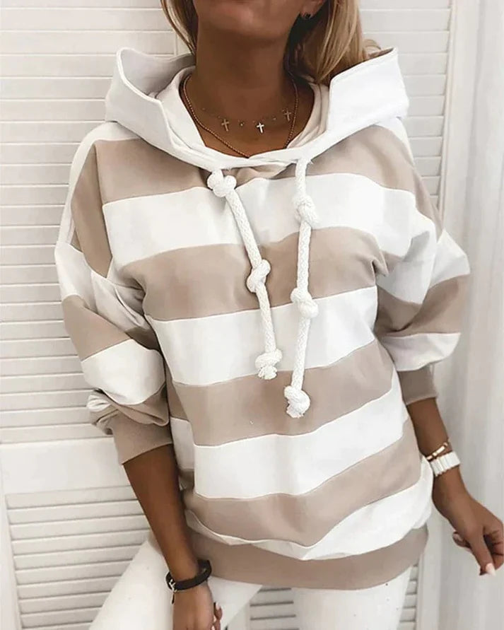 Frauen Pullover Kapuze Modern Warm