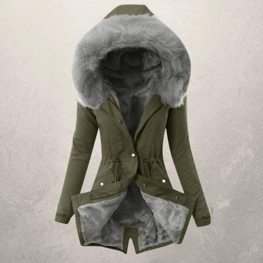 Winterparka Damen Gefüttert Kapuze - IdealeKleiden