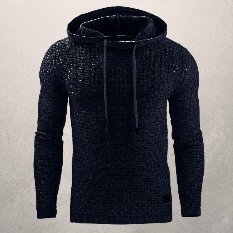 Stylischer Kapuzenpullover Slim Fit Strickmuster
