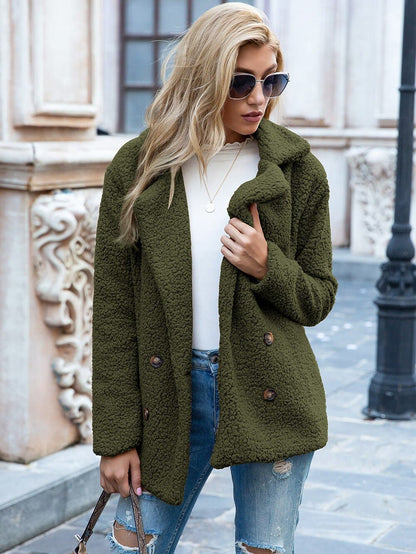 Luxus Pelzjacke Teddyfleece Weich & Warm