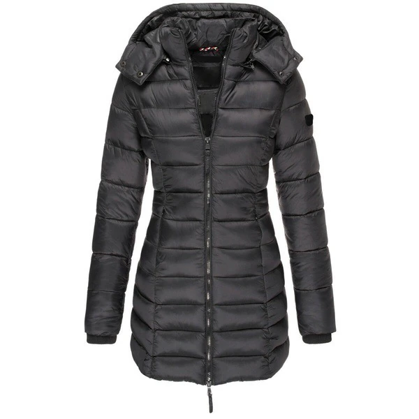 Winterjacke Damen Lang Kapuze Daunenfüllung