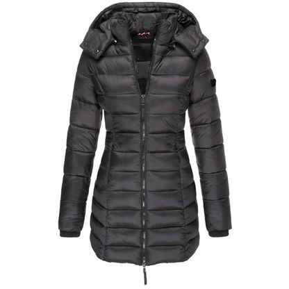 Winterjacke Damen Lang Kapuze Daunenfüllung