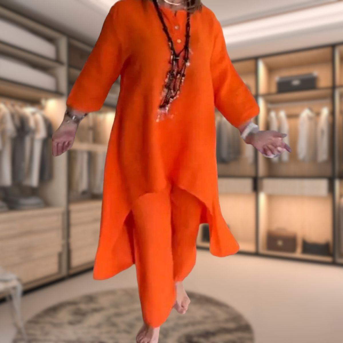 Damen Zweiteiler Oversized Freizeitlook