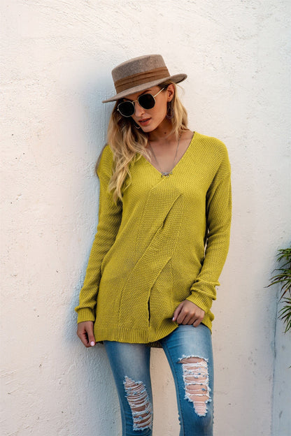 Große Damenkleid Oversized Gestrickt Off Shoulder