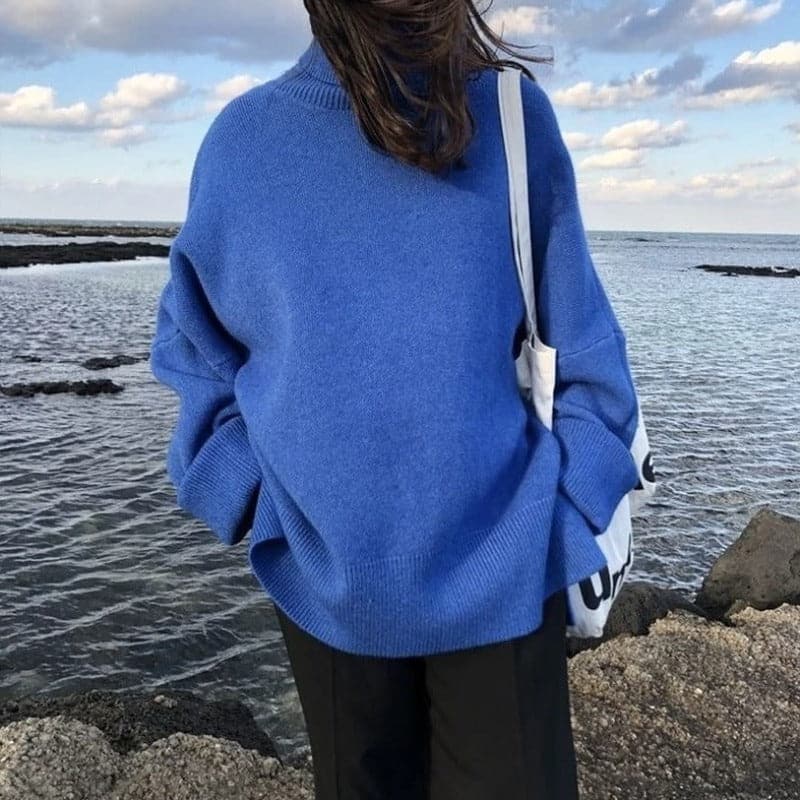 Weiche Oversized Pullover Lange Ärmel - IdealeKleiden
