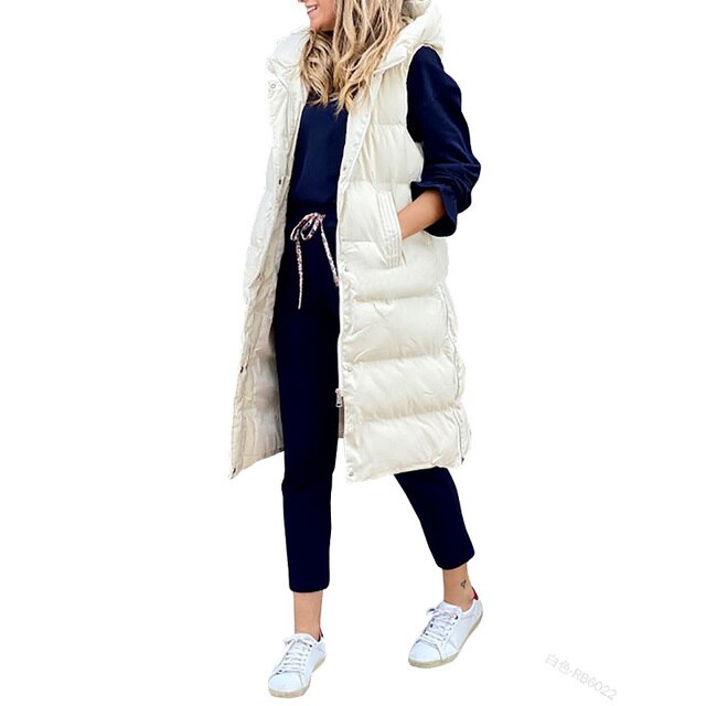 Eleganter Ärmelloser Wintermantel