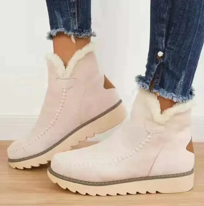 Retro Stiefel Faux Suede Schnee Winter Mode