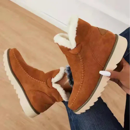 Weiche Damenstiefel Plüsch-Schafsleder