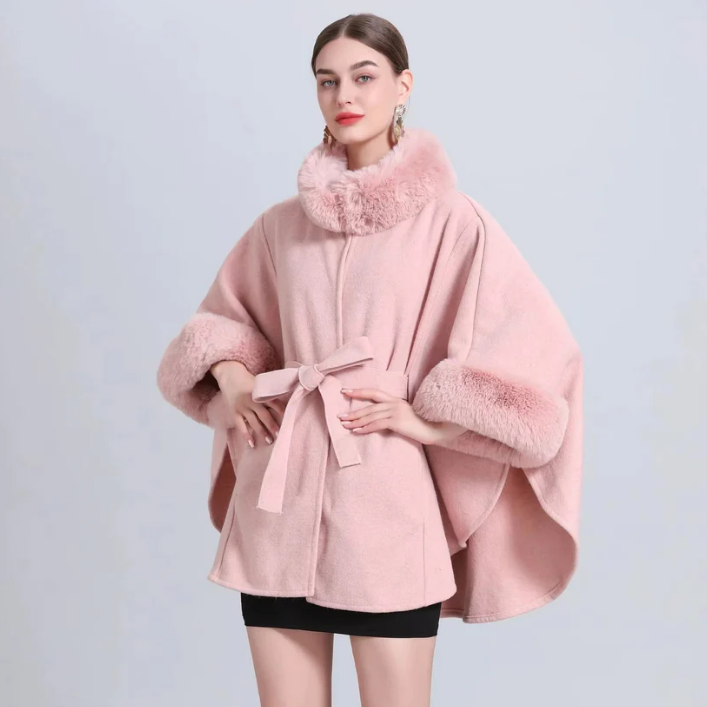 Winter-Mantel Cape Damen Elegant