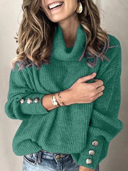 Damen Pullover Hoch Taille Übergröße