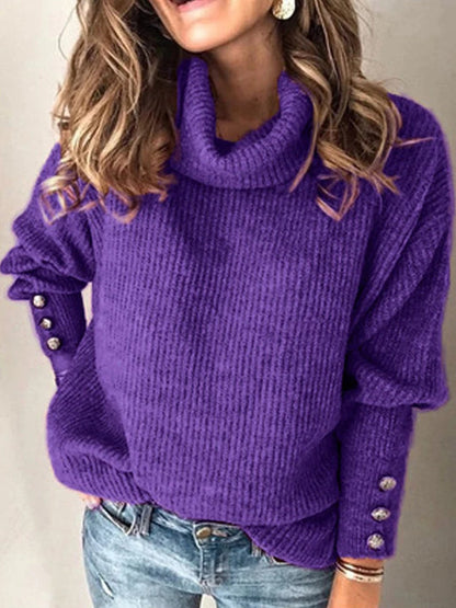 Damen Pullover Hoch Taille Übergröße