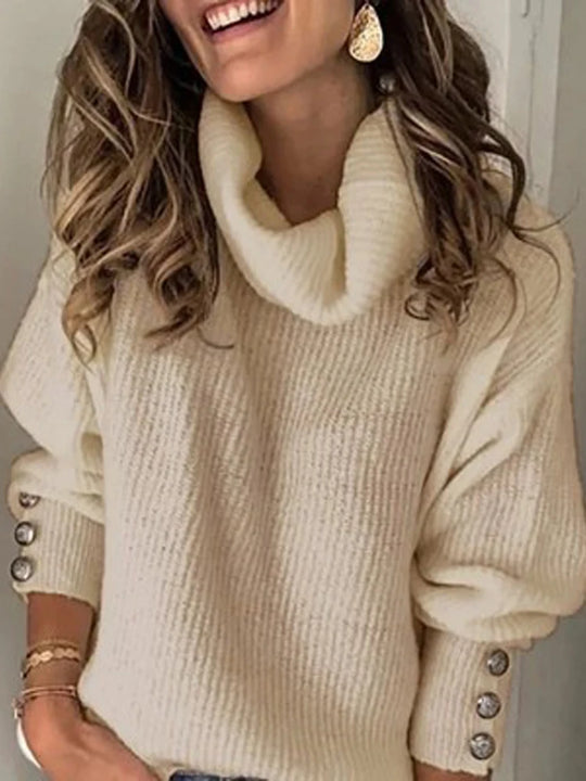 Damen Pullover Hoch Taille Übergröße