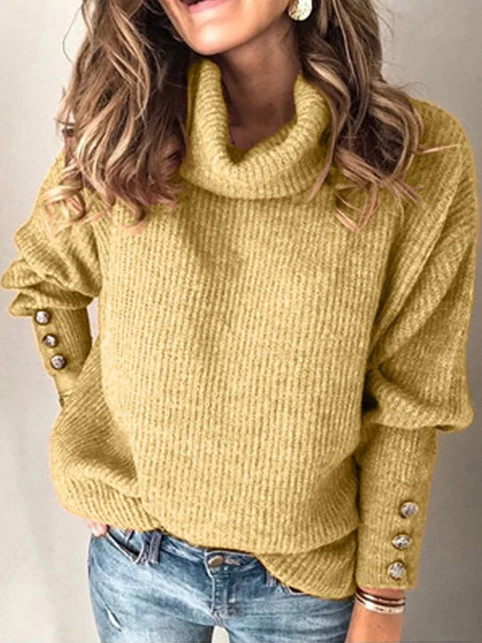 Damen Pullover Hoch Taille Übergröße