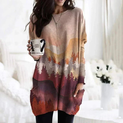 Damenschal Pullover Langhaarig Warm