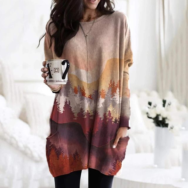 Lange Damenpullover Modern Stil