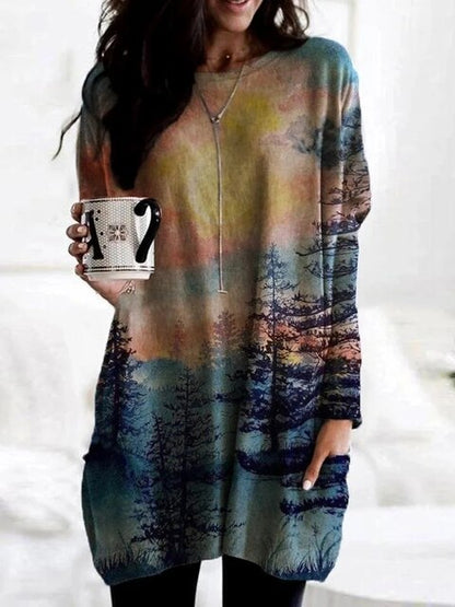 Lange Damenpullover Modern Stil