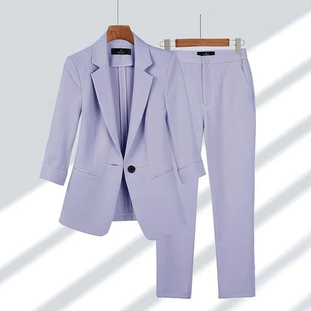 Damenanzug Set Jacke Hose Klassisch