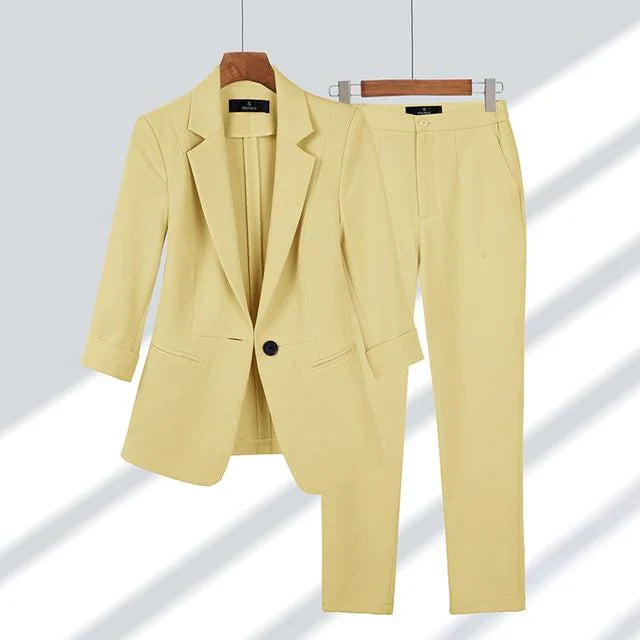 Damenanzug Set Jacke Hose Klassisch