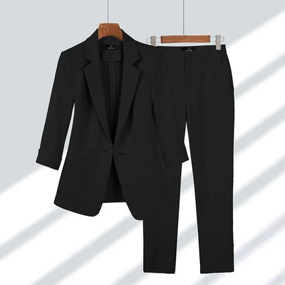 Damenanzug Set Jacke Hose Klassisch