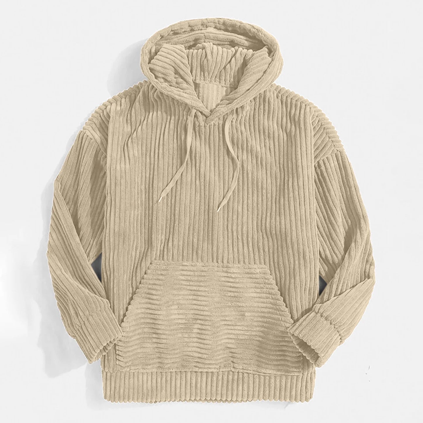 Stylische Herren Cordjacke Kapuze Modern