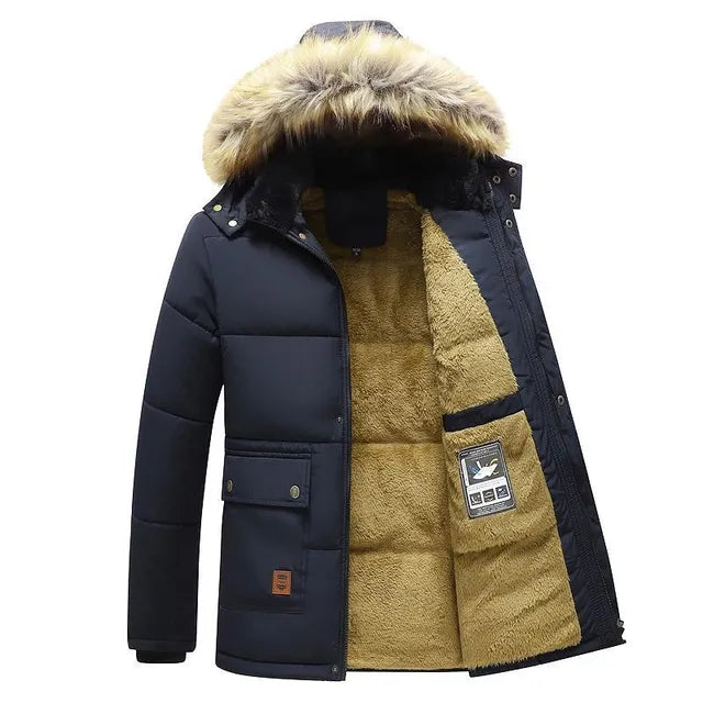 Herren Winterjacke Daunenfüllung Warm Isoliert