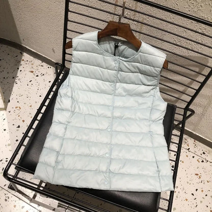 Damen Steppweste Warm Und Elegant