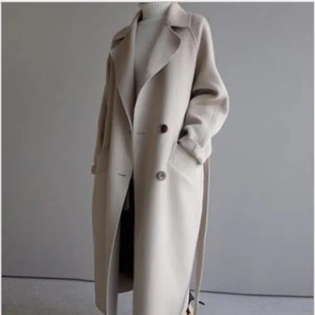 Wollmantel Damen Winterwarm Elegant - IdealeKleiden