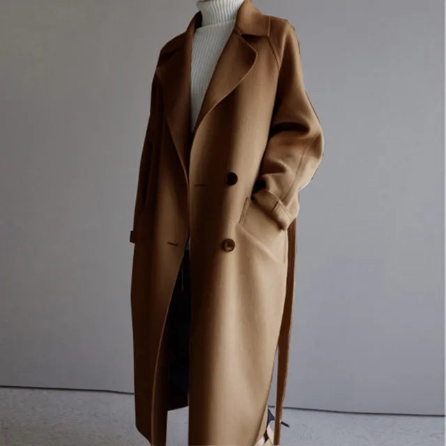Wollmantel Damen Winterwarm Elegant