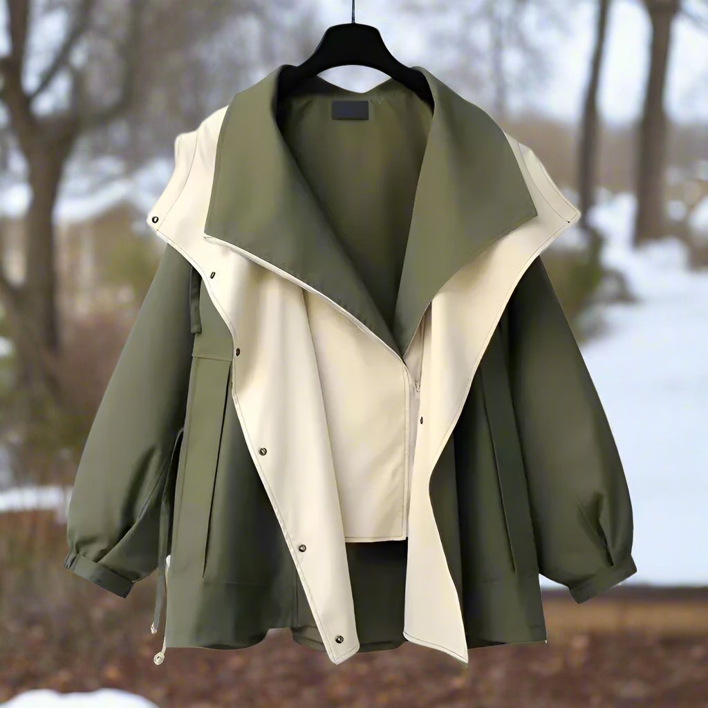 Bequeme Baumwolljacke Lässig Drapiert