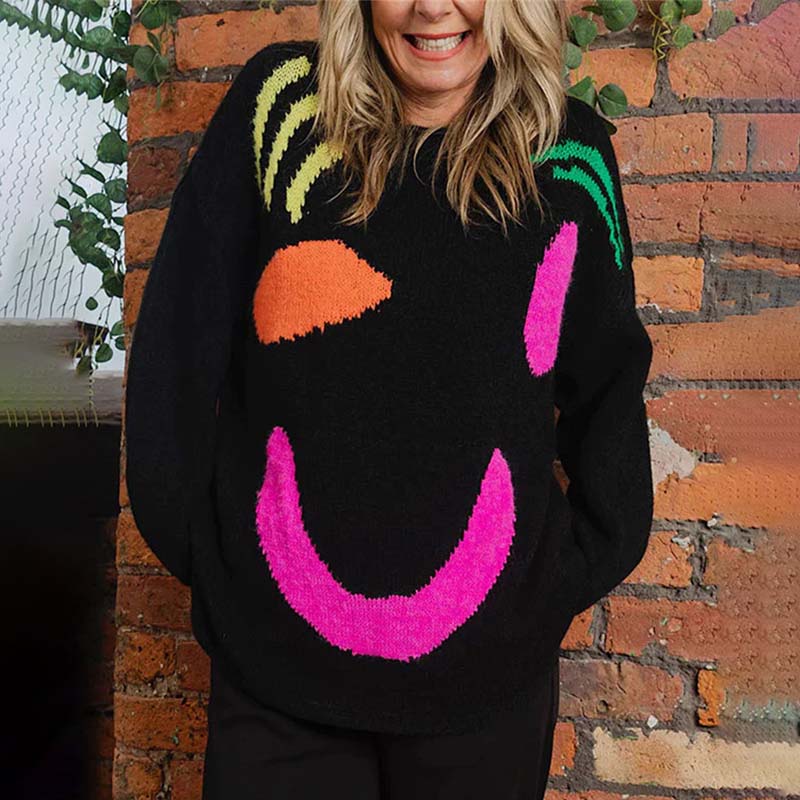 Lächeln Strickpullover Frauen