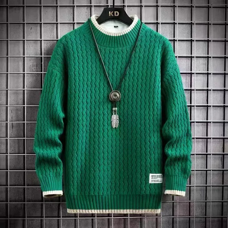 Weicher Strickpullover Herren Warm