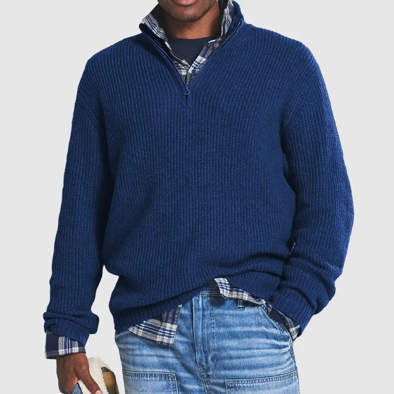 Herren Pullover Halbzipper Modern
