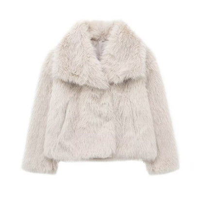 Elegante Damen Felljacke Luxus
