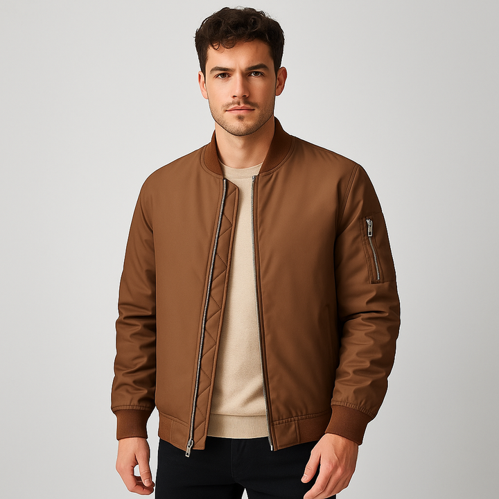 Stilvolle Bomberjacke Herren Klassik Design - IdealeKleiden