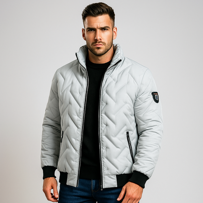 Herren Winterjacke Gepolstert Reißverschluss