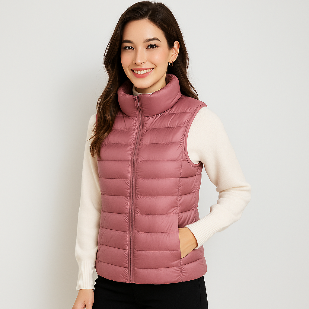 Moderne Steppweste Frauen Elegant Leicht