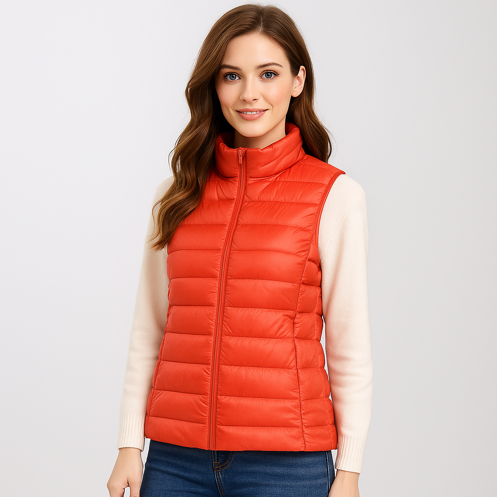 Moderne Steppweste Frauen Elegant Leicht