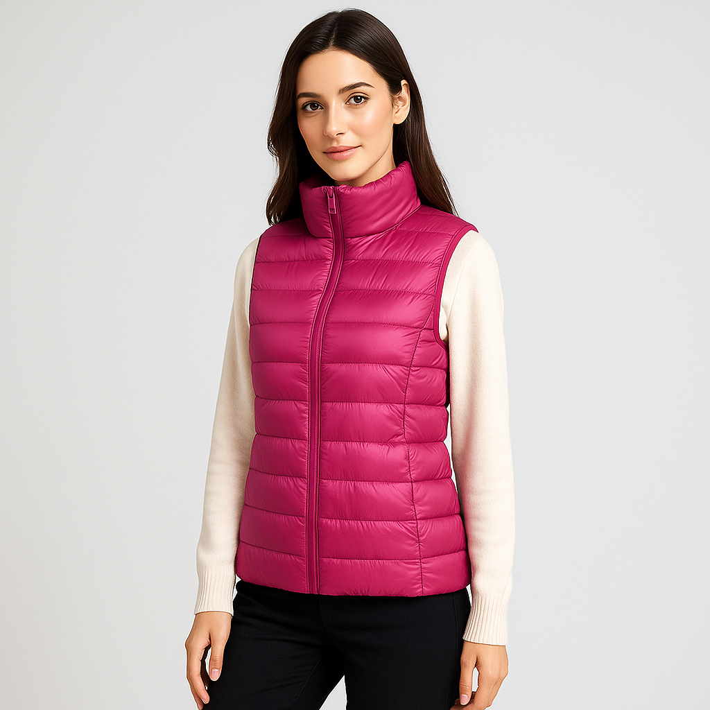 Moderne Steppweste Frauen Elegant Leicht