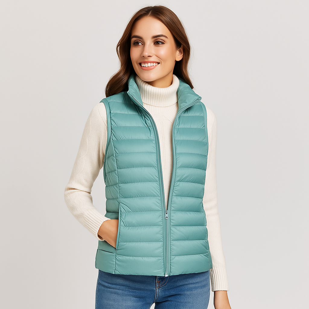 Moderne Steppweste Frauen Elegant Leicht