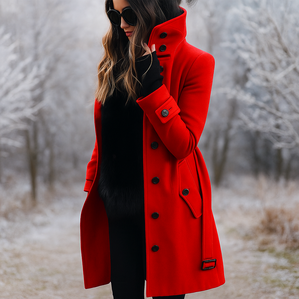 Elegante Herrenjacke Zweireiher Hochkragen