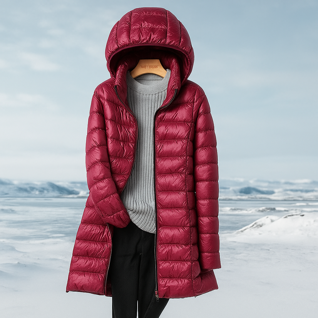 Stylischer Steppmantel Damen Kapuze Warm