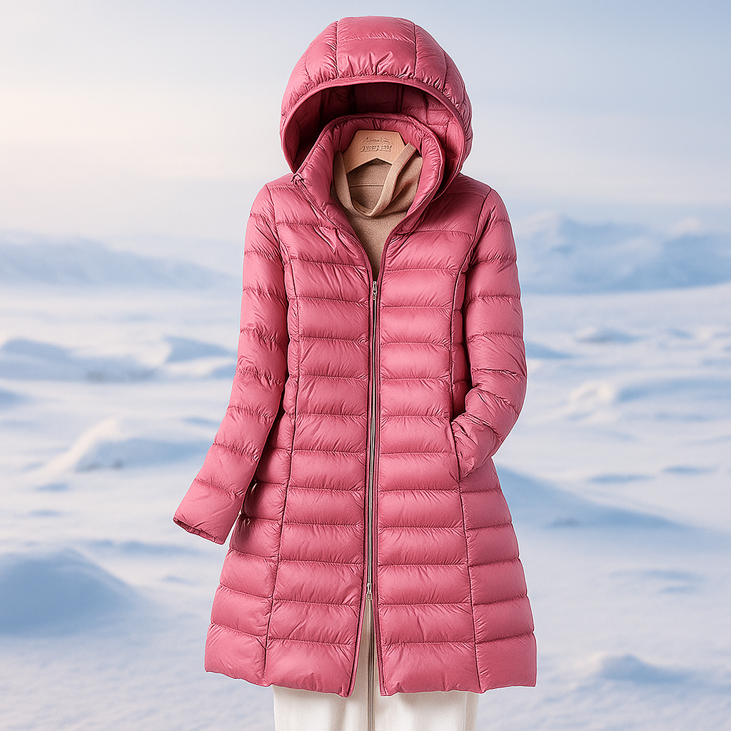 Stylischer Steppmantel Damen Kapuze Warm