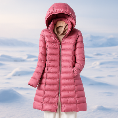 Stylischer Steppmantel Damen Kapuze Warm