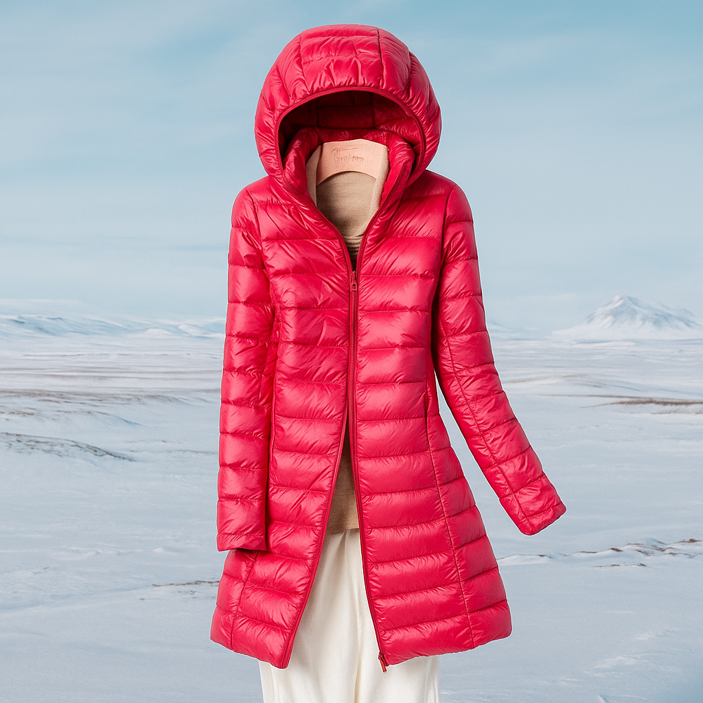 Stylischer Steppmantel Damen Kapuze Warm